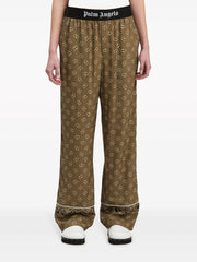 Paisley-Print Straight-Leg Trousers