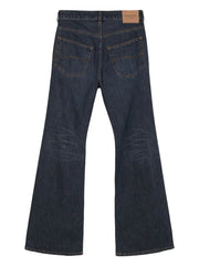 high-waisted bootcut jeans