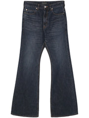 high-waisted bootcut jeans