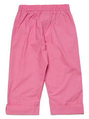 logo-embroidered cotton trousers