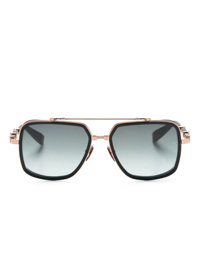 BPS 108E square-frame logo-engraved sunglasses