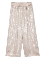 sequin-embellished wide-leg trousers