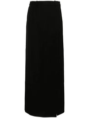 slit tailored maxi skirt