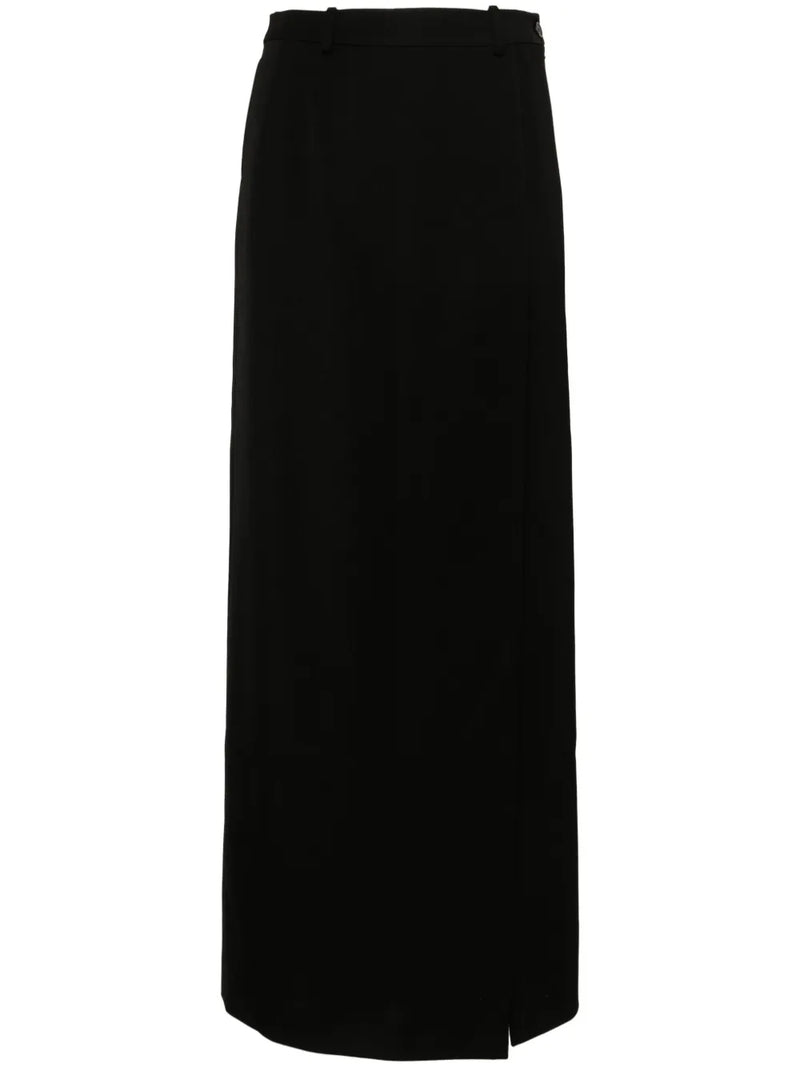 slit tailored maxi skirt