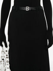 slit tailored maxi skirt
