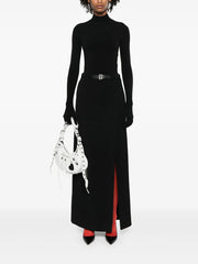 slit tailored maxi skirt