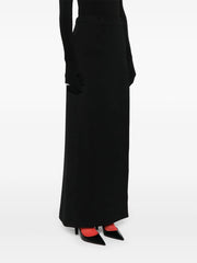 slit tailored maxi skirt