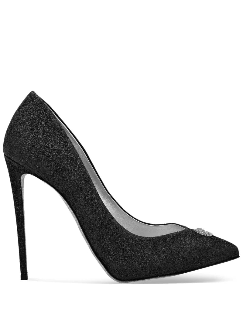 glitter-detailed stiletto pumps