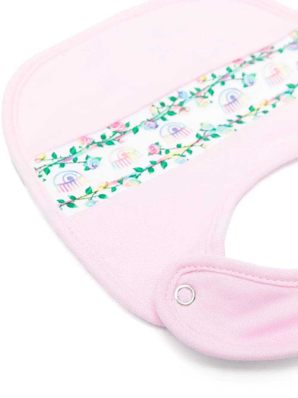 Eyelike-printed stripe jersey bib