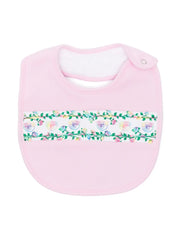 Eyelike-printed stripe jersey bib