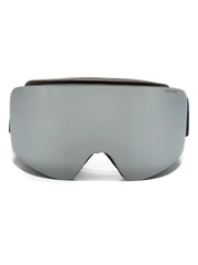 logo-band mirrored-lenses ski goggles