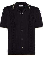 button-up cotton polo jumper
