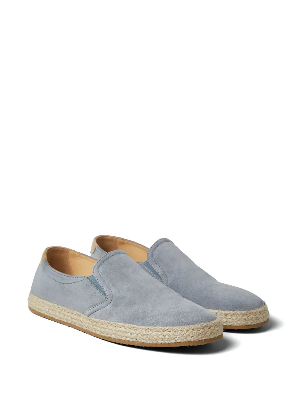 almond-toe suede loafers