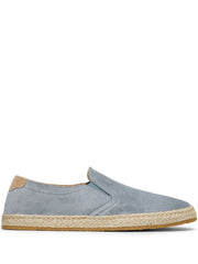 almond-toe suede loafers