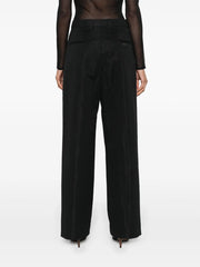 wide-leg tailored trousers