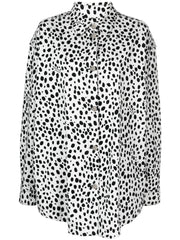 dalmatian-print shirt jacket