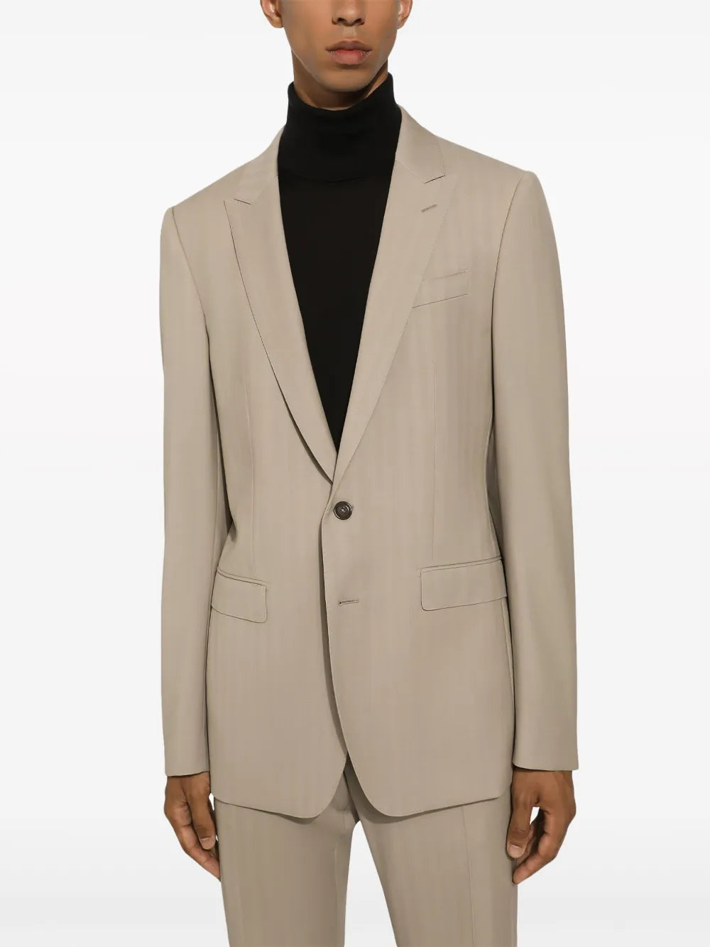 tonal-striped two-piece suit