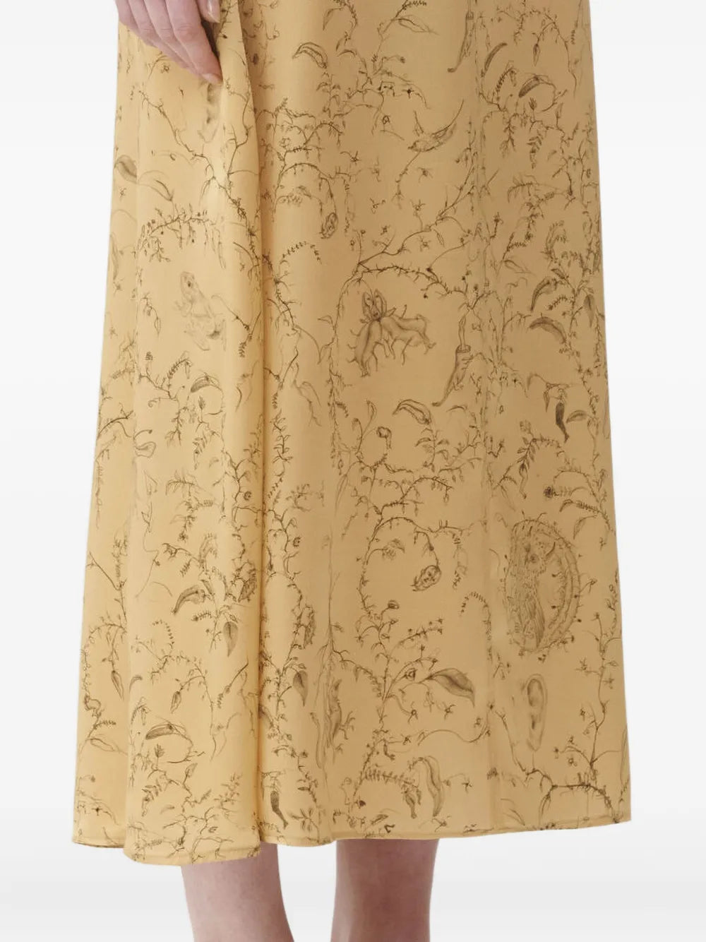 Floral Print Midi Skirt