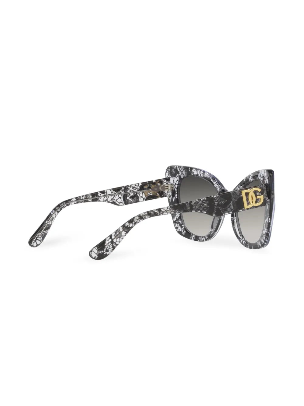 lace-print cat-eye frame sunglasses