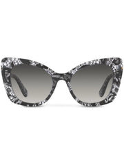 lace-print cat-eye frame sunglasses