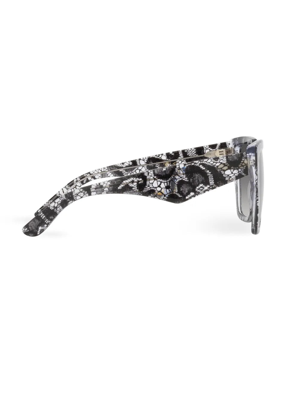 lace-print square-frame sunglasses