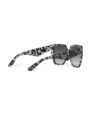 lace-print square-frame sunglasses