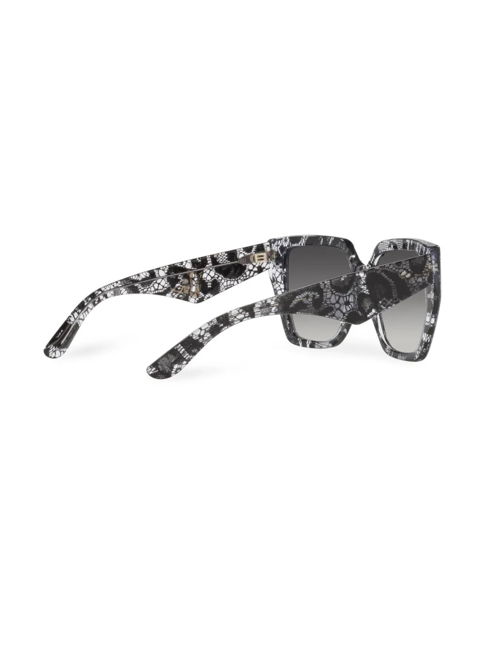 lace-print square-frame sunglasses