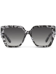lace-print square-frame sunglasses
