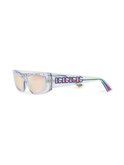 transparent rectangle-frame sunglasses