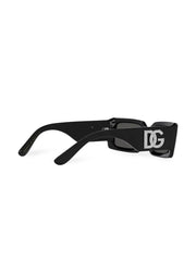 crystal-embellished rectangle-frame sunglasses