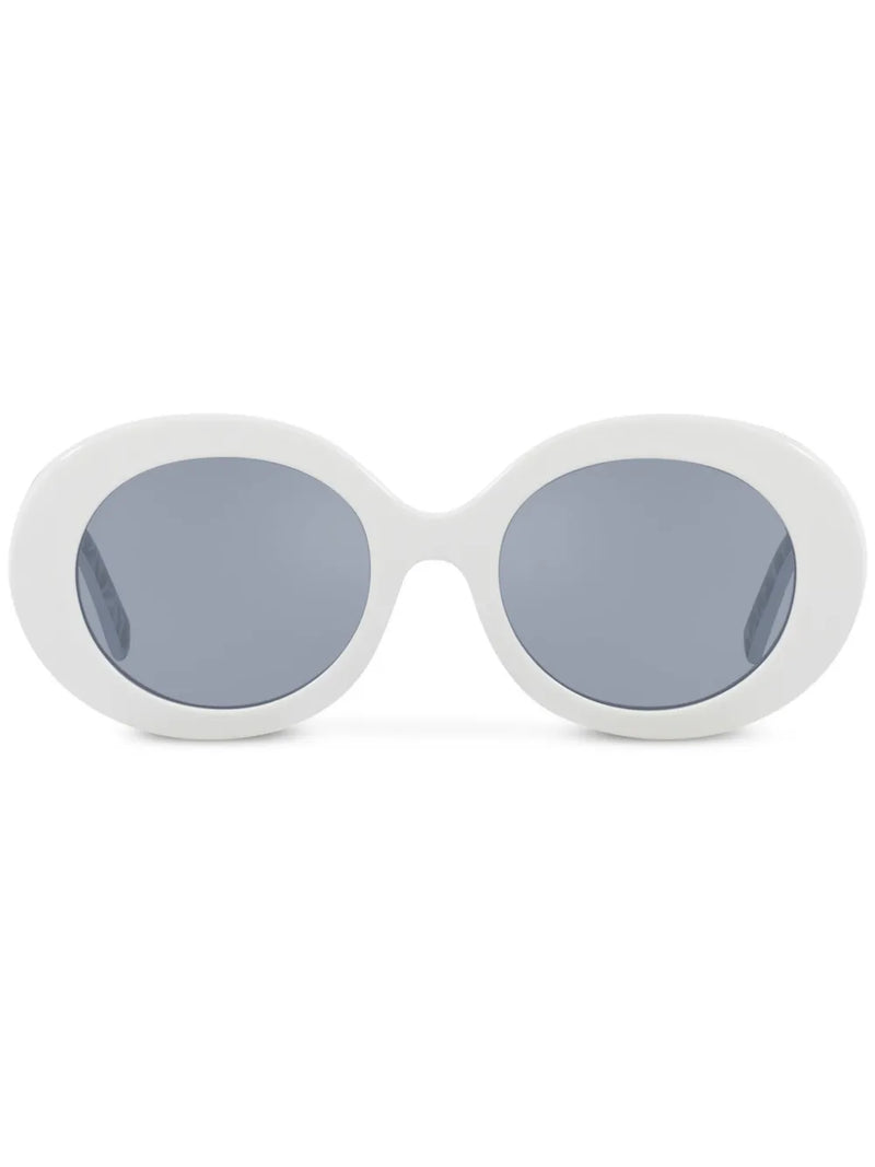 logo-embossed round-frame sunglasses