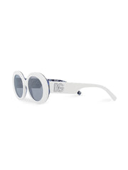 logo-embossed round-frame sunglasses