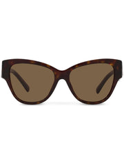 tortoiseshell-effect butterfly-frame sunglasses