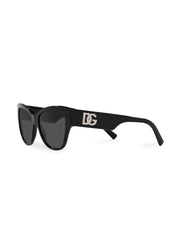 logo-embossed butterfly-frame sunglasses