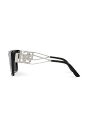 crystal-embellished square-frame sunglasses