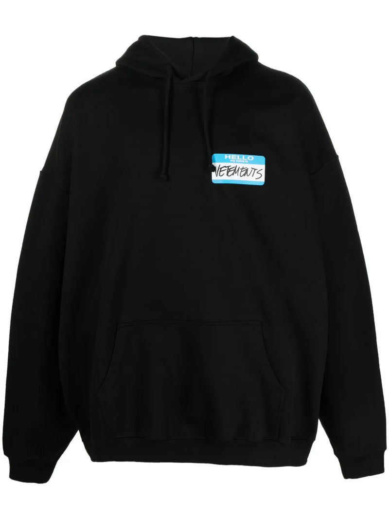 Name-tag printed Hoodie