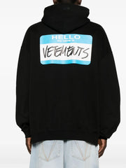 Name-tag printed Hoodie