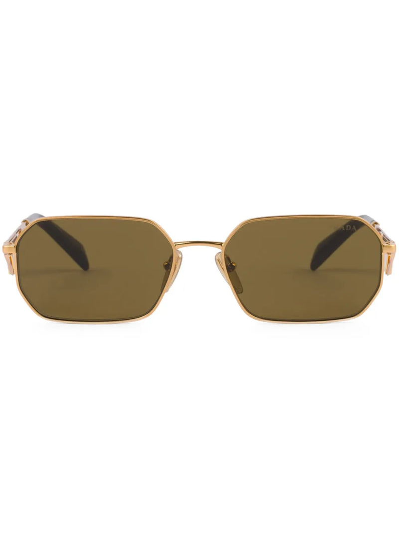 triangle-logo rectangle-frame sunglasses
