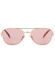 triangle-logo pilot-frame sunglasses