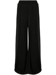 wide-leg satin trousers