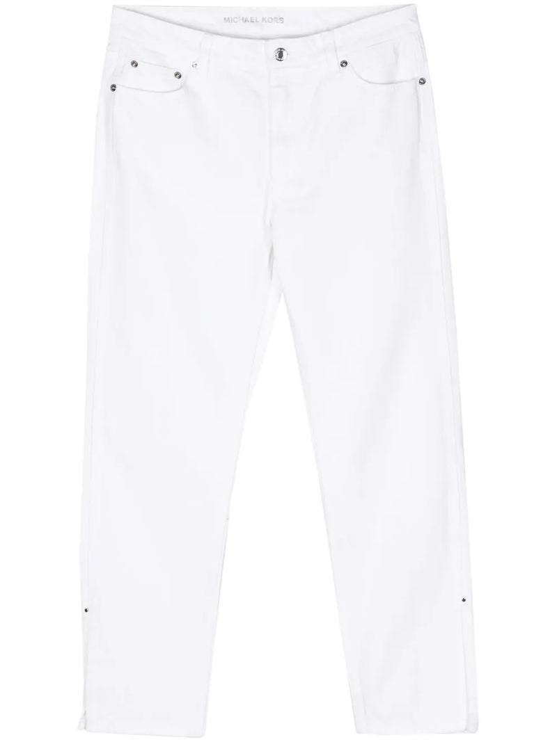 cropped cotton jeans