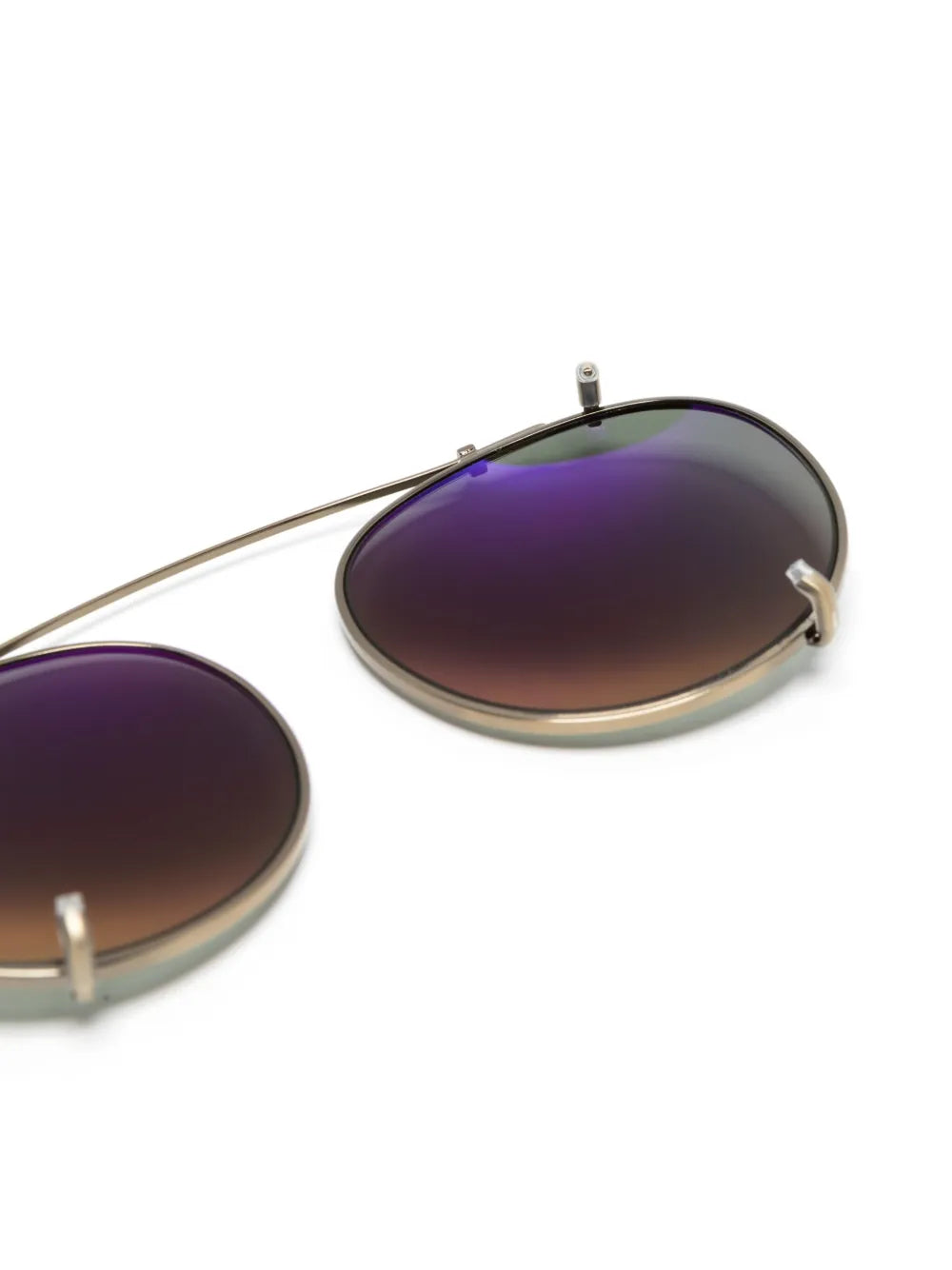 pilot-frame clip-on sunglasses