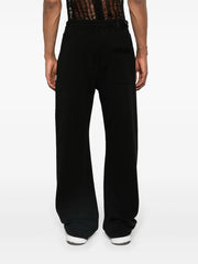 flocked-logo cotton track pants