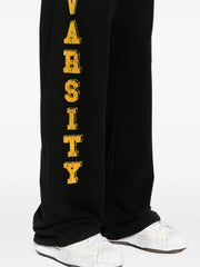 flocked-logo cotton track pants