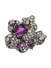 18kt gold vermeil Amethyst Blossom gemstone ring