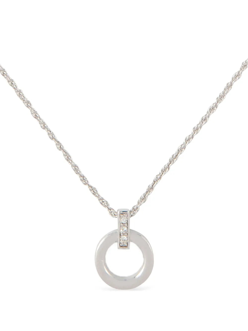 1980s pre-owned crystal-embellished pendant necklace