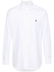 Polo Pony-embroidered poplin shirt