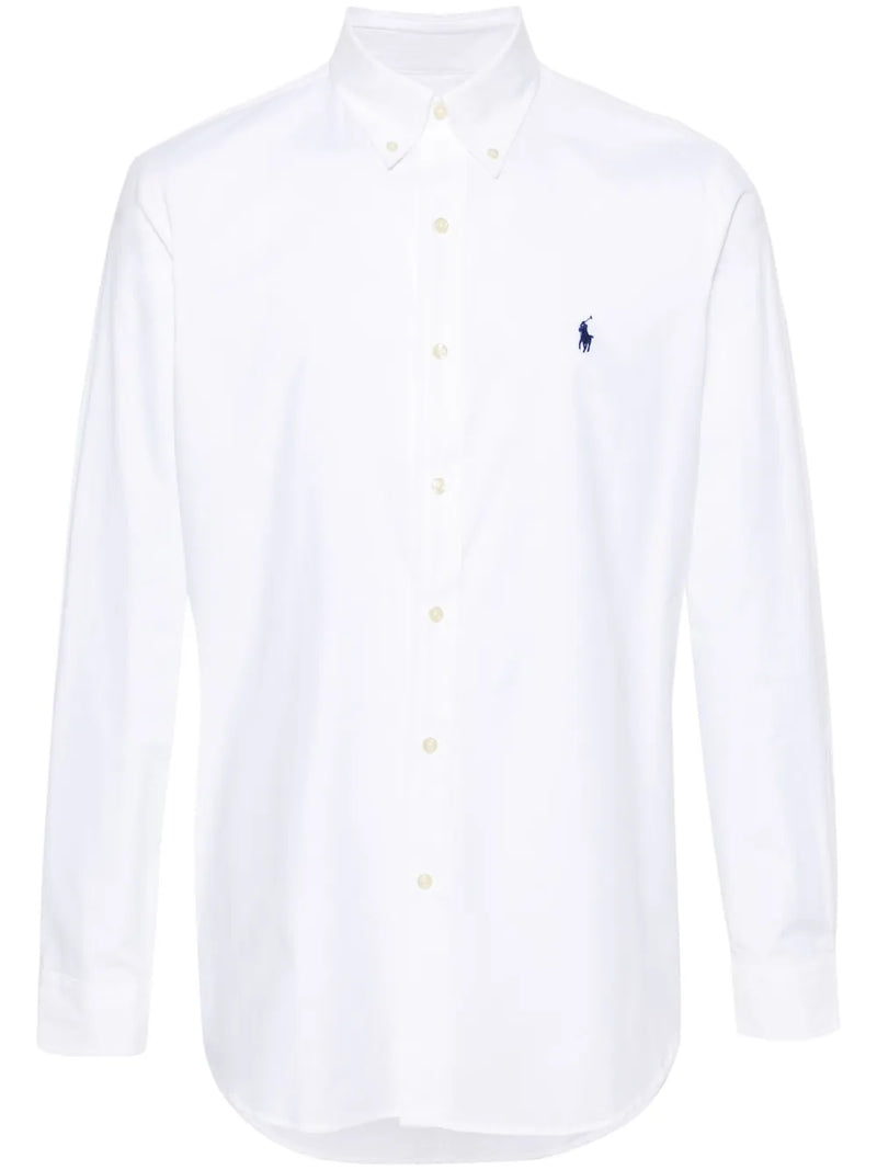Polo Pony-embroidered poplin shirt