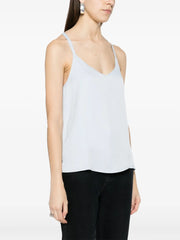 sleeveless satin top