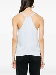 sleeveless satin top